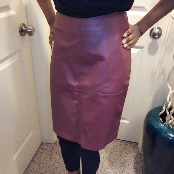 Vintage 90's Leather Skirt - Picture 1 of 5